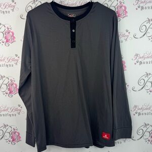Emirates long sleeve buttons plane flying Classic Black Long Sleeve Henley